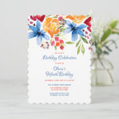 Zomer Bloemen Uitnodiging (Staand voorkant)