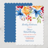 Zomer Bloemen Uitnodiging (Voorkant / Achterkant)