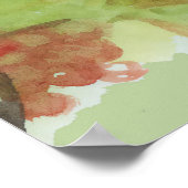 Zomer Bloemen Vogels: Tropisch patroon Poster (Hoek)