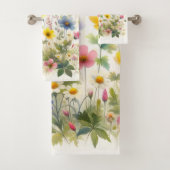 Zomer Bloemen Wildflowers op Witte Handdoek Set (Insitu)