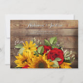 Zomer Bloemen Zonnebloem Rustieke Foto Save the Da Date (Achterkant)