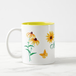 Zomer Bloemen Zwart-Eyed Susan Gele Bloem Tweekleurige Koffiemok