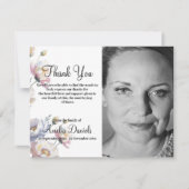 Zomer Bloemenfoto in het geheugen Dank u kaart (Voorkant)