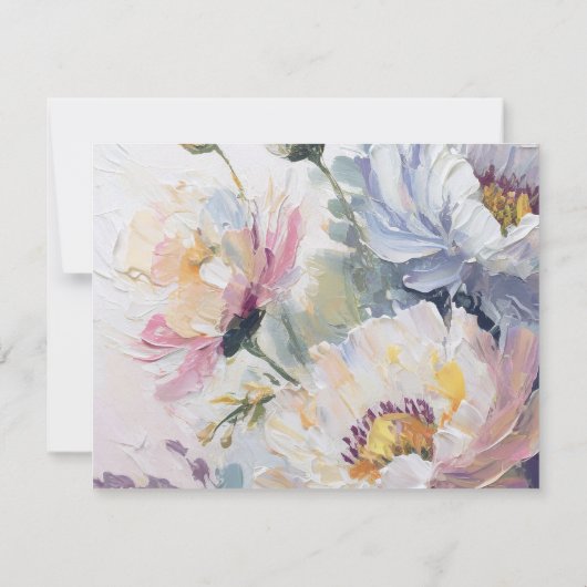 Zomer Bloemenfoto in het geheugen Dank u kaart (Achterkant)