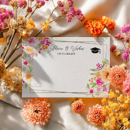 Zomer bloemengoud afstuderen advieswensen informatiekaartje