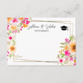 Zomer bloemengoud afstuderen advieswensen informatiekaartje (Voorkant)