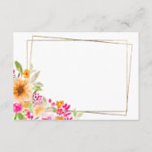 Zomer bloemengoud afstuderen advieswensen informatiekaartje (Achterkant)