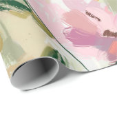  zomer bloemenperzik Waterverf decoupage Cadeaupapier (Rol Hoek)