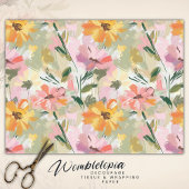  zomer bloemenperzik Waterverf decoupage Tissuepapier