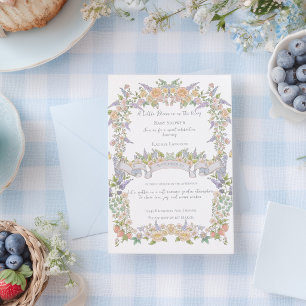Zomer Bloementuin Baby Shower Kaart