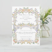 Zomer Bloementuin Baby Shower Kaart (Staand voorkant)