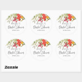 Zomer bloementuin bruiloftsborrel ronde sticker (Vel)