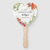 Zomer Bloementuin Wildbloemen bruiloft Handwaaier (Voorkant)