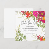Zomer Bloementuin Wildbloemen Bruiloft Kaart (Voorkant / Achterkant)