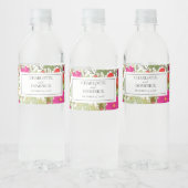 Zomer Bloementuin Wildbloemen Bruiloft Waterfles Etiket (Flessen)