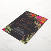 Zomer Bloementuin Wildbloemen Vrijgezellenfeest Fo Folie Uitnodiging (Gedraaid)