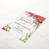 Zomer Bloementuin Wildbloemen Vrijgezellenfeest Folie Uitnodiging (Gedraaid)