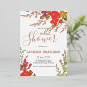 Zomer Bloementuin Wildbloemen Vrijgezellenfeest Folie Uitnodiging (Staand Voorkant)