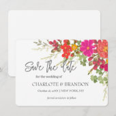 Zomer bloementuin wilde bloemen bruiloft save the date (Voorkant / Achterkant)