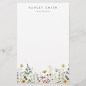Zomer Bloemenveld Briefpapier (Achterkant)