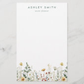 Zomer Bloemenveld Briefpapier (Voorkant)