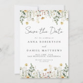 Zomer bloemenveld save the date (Voorkant)