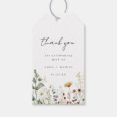 Zomer Bloemenweide Trouwcadeautjes Tags Cadeaulabel (Voorkant)