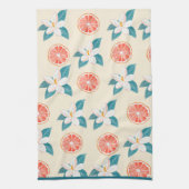 Zomer Bloemig Grapefruit – Kust Citrus Ontwerp Theedoek (Verticaal)