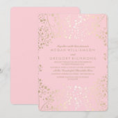 Zomer Bloemige Baby's Breath Elegante Trouw Kaart (Voorkant / Achterkant)