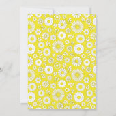 Zomer bloemige gele trouw uitnodiging (Achterkant)