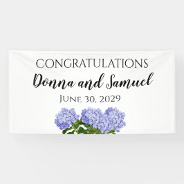 Zomer Bloemige Hortensia Trouwbanner Spandoek