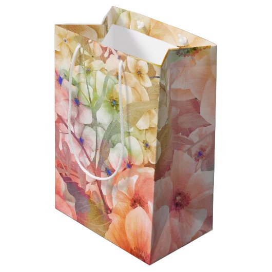 Zomer Bloemschikking Medium Cadeauzakje (Achterkant Gekanteld)