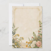 Zomer Bloom Huwelijksuitnodiging Bloemen Kaart (Achterkant)