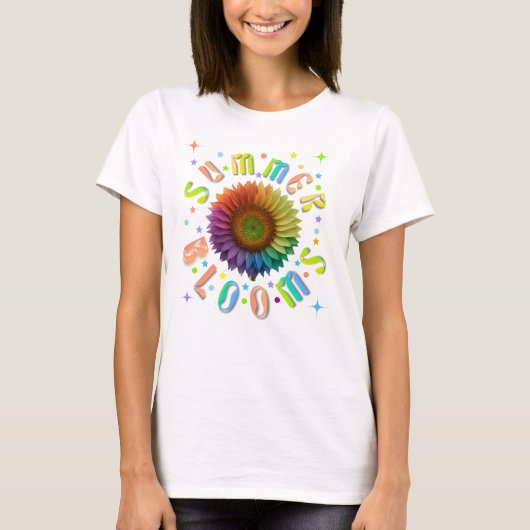 Zomer Blooms Vakantie T-shirt (Voorkant)