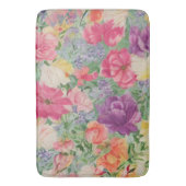 Zomer Blooms Waterverf Bloem Collage Badmat (Voorkant Verticaal)