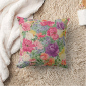 Zomer Blooms Waterverf Bloem Collage Kussen (Deken)