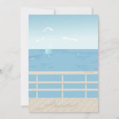 Zomer Blue Ocean-meisje met fiets Kaart (Achterkant)