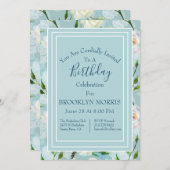 Zomer Blush Bloemen Verjaardag Kaart (Voorkant / Achterkant)