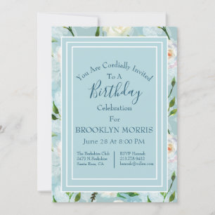 Zomer Blush Bloemen Verjaardag Kaart