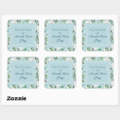 Zomer Blush Lacy Bloemen Boekplaat Vierkante Sticker (Vel)