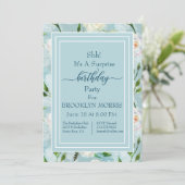 Zomer Blush Lacy Bloemen Verjaardag Kaart (Staand voorkant)