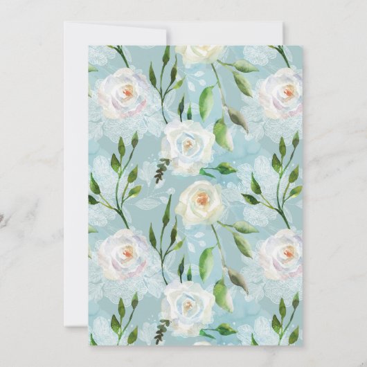 Zomer Blush Lacy Bloemen Verjaardag Kaart (Achterkant)