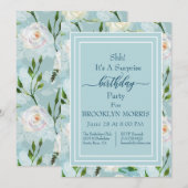 Zomer Blush Lacy Bloemen Verjaardag Kaart (Voorkant / Achterkant)