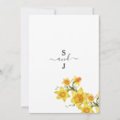 Zomer boeket gouden narcissen bloemen bruiloft kaart (Achterkant)