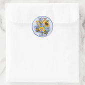 Zomer Boeket - Oma Ronde Sticker (Tas)