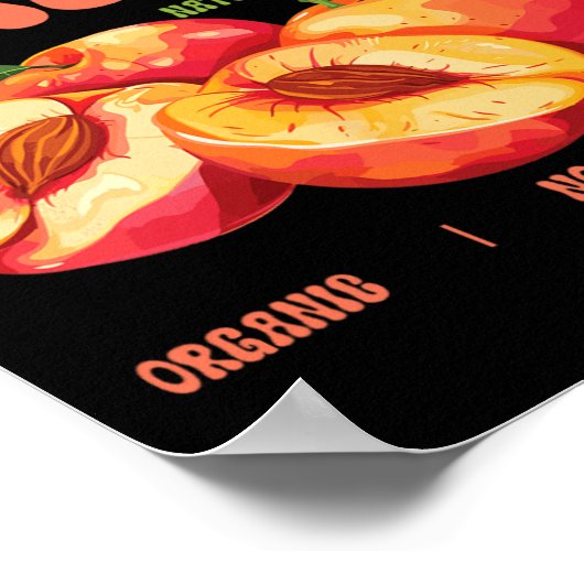 Zomer Boerderij Verse perziken Biologische niet GM Poster (Hoek)