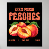 Zomer Boerderij Verse perziken Biologische niet GM Poster (Voorkant)