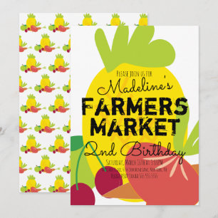 Zomer Boerenmarkt Groenten Fruit Kaart