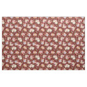 Zomer Boho Bloemen op Barn Red Stof (Fat Quarter)