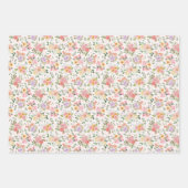 Zomer Boho Bloemen op Off White Inpakpapier Vel (Voorkant 3)